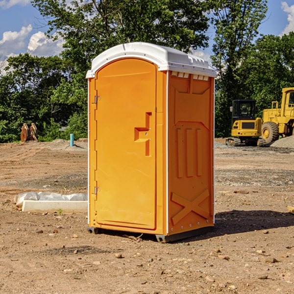 how often are the porta potties cleaned and serviced during a rental period in Hector AR